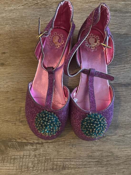 Disney Other - Disney Frozen Anna Purple Glitter T-Strap Dress Shoes Girls Size 13